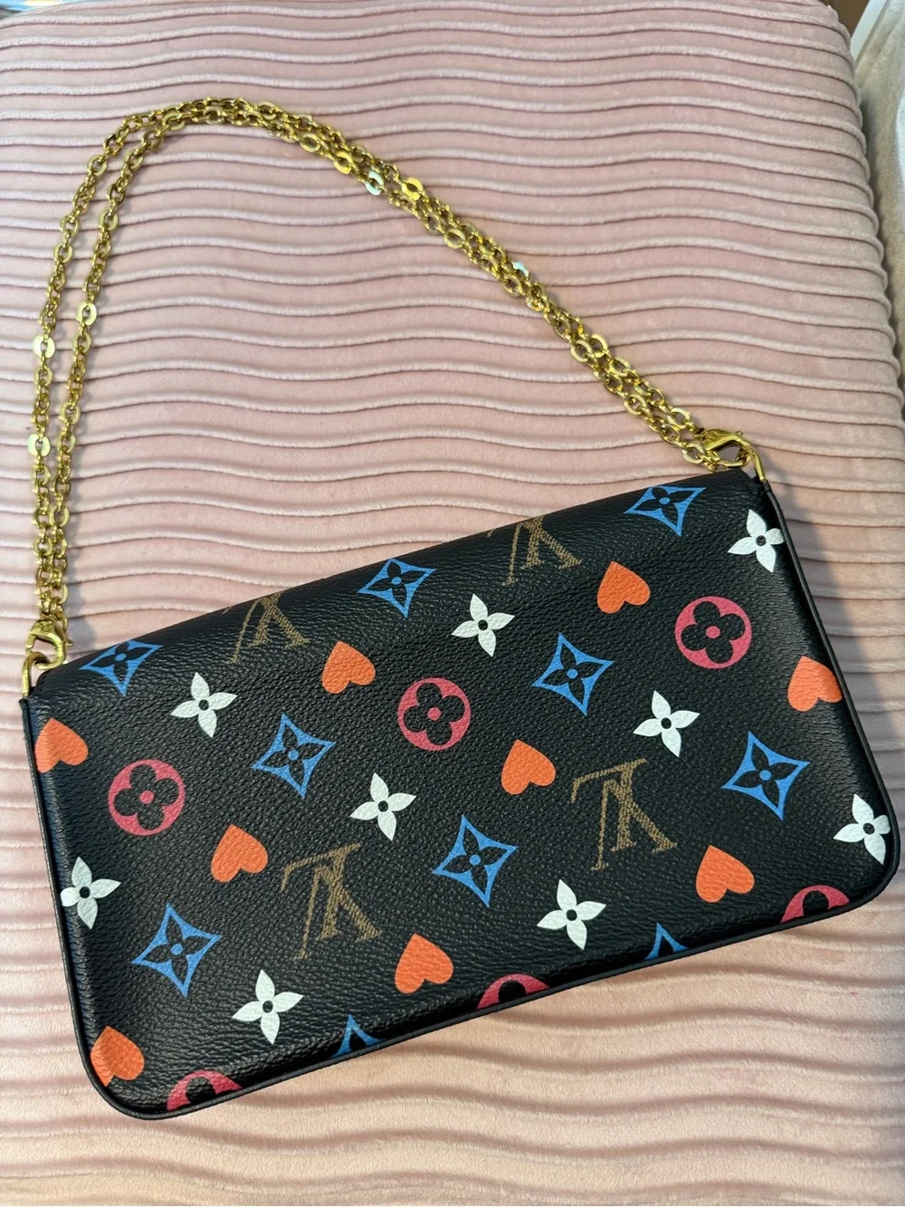 Louis Vuitton Game On Black Felicie Pochette Crossbody Bag ONLY